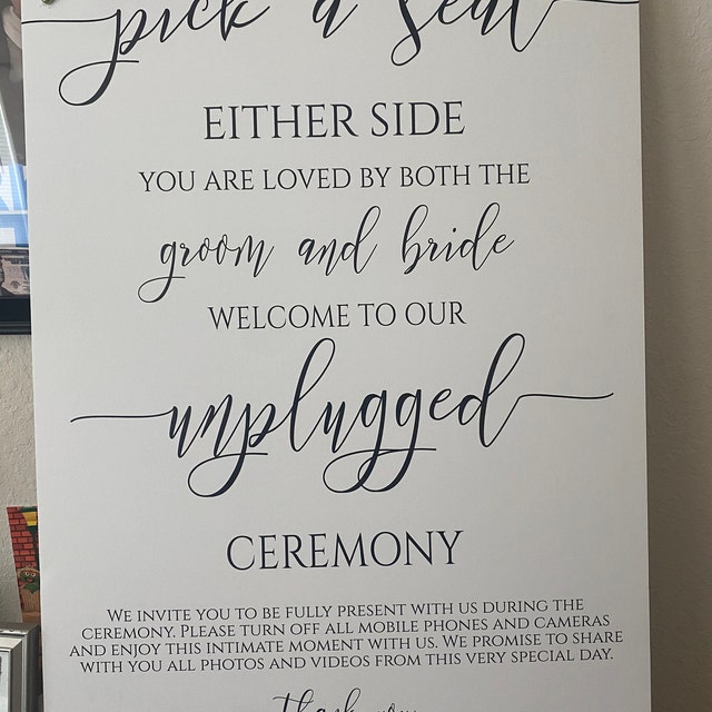 Formal No Sides Wedding Welcome Sign – iCustomLabel