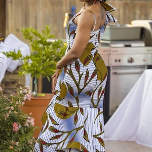 African Print Evening Dress Habiti Red, African Dress, African Print Dress,  Kente Dress, Ankara Dress, African Clothing, Ankara Clothing