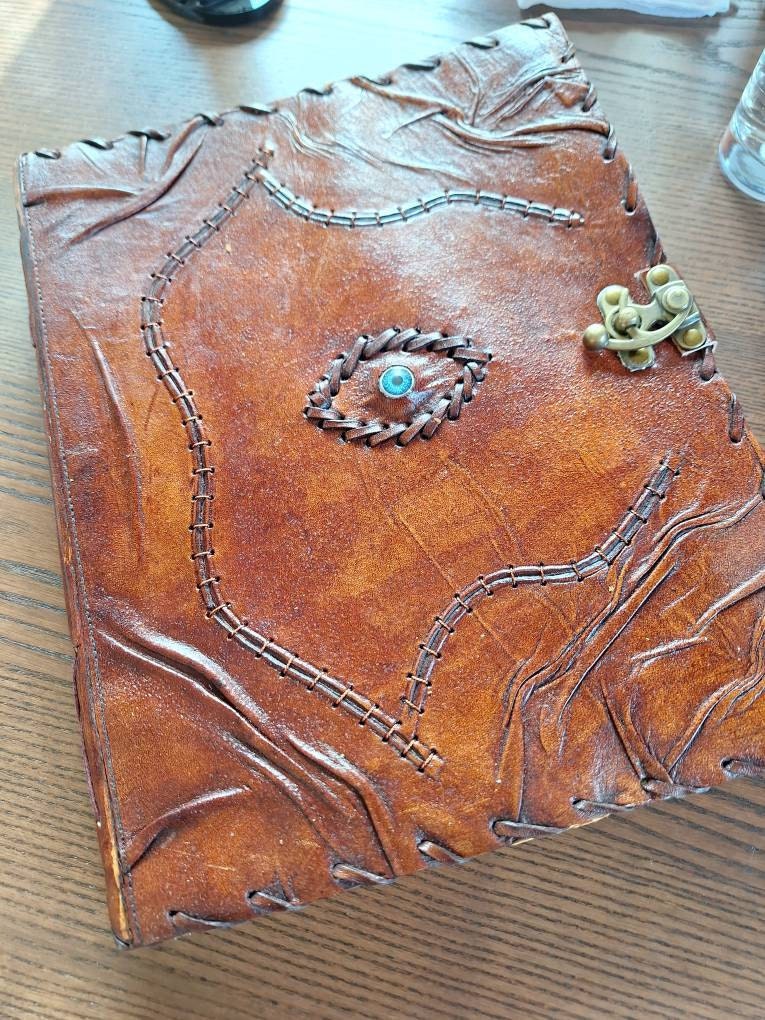 Hocus Pocus book of spells Leather Journal • Blank book, Wiccan Pagan, halloween decor, halloween gifts for him Her