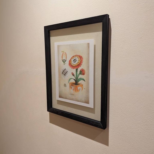 SET of 3 - Super Mario Botanical Illustration 8.5