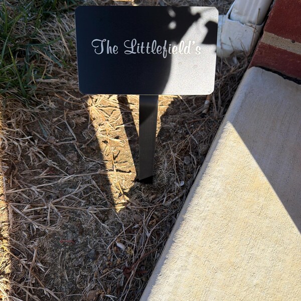 5x3 Sign Customizable Metal Garden Sign | Personalized Tree Plaque Marker 5x3 ...
