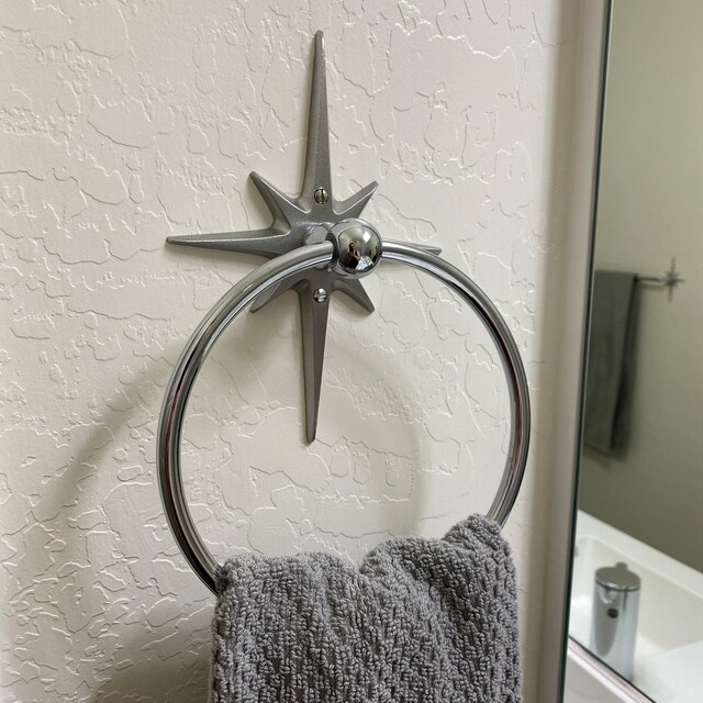 Atomic Starburst Towel Ring Starburst Towel Holder Starburst Bathroom Decor Atomic Starburst Bathroom Mid Century Bathroom Accessories Etsy