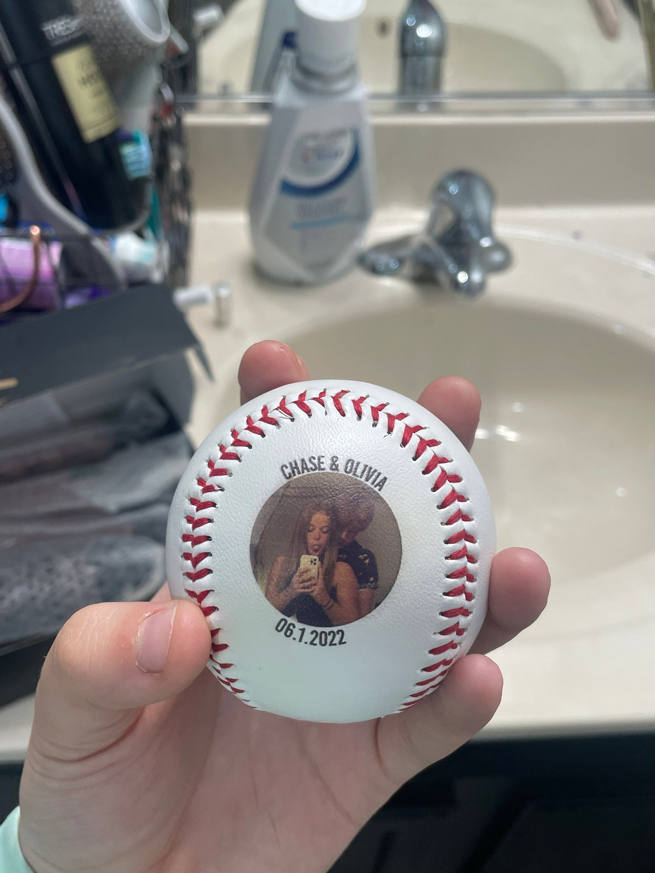 Custom Baseball Ball | Fathers Day Gifts | Baseball Gifts | Custom Photo Baseball | Wedding Gifts | Groomsmen Gifts | Father of the Bride