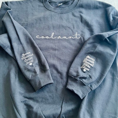 MAMA Bow Round Neck Long Sleeve Sweatshirt