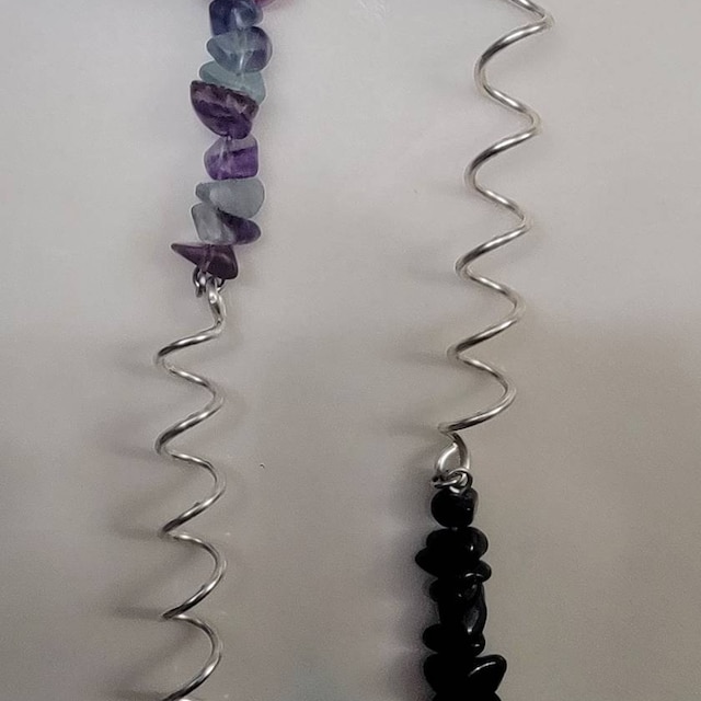 Wire Wrapped Hair Twists With Crystals and Charms Crystal Hair