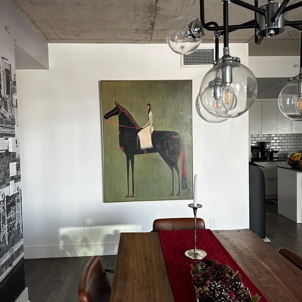 Original Woman Horse Rider Oil Painting, Large Equestrian Wall Art ...