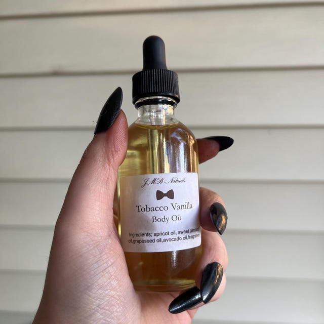 tobacco oil benefits for skin Tobacco & Vanilla Body Oil: Natural Moisturizing Skincare-2oz/4oz Glass  Bottle