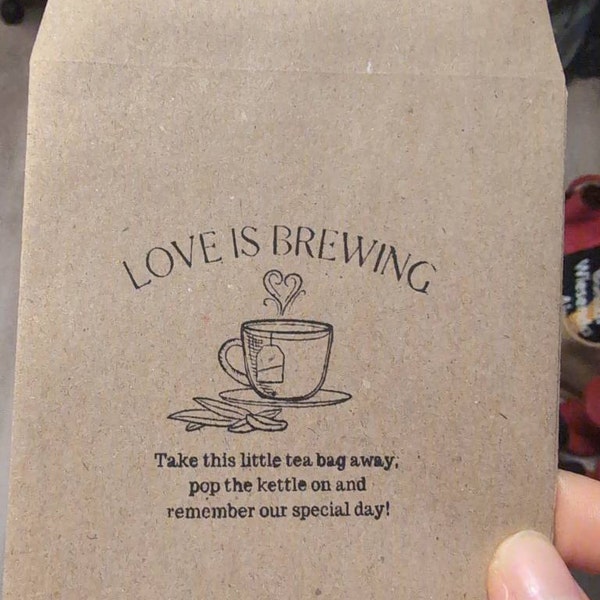 Tea Wedding Favours Wedding Gift Tea Bags Tea Gift Wedding Gifts