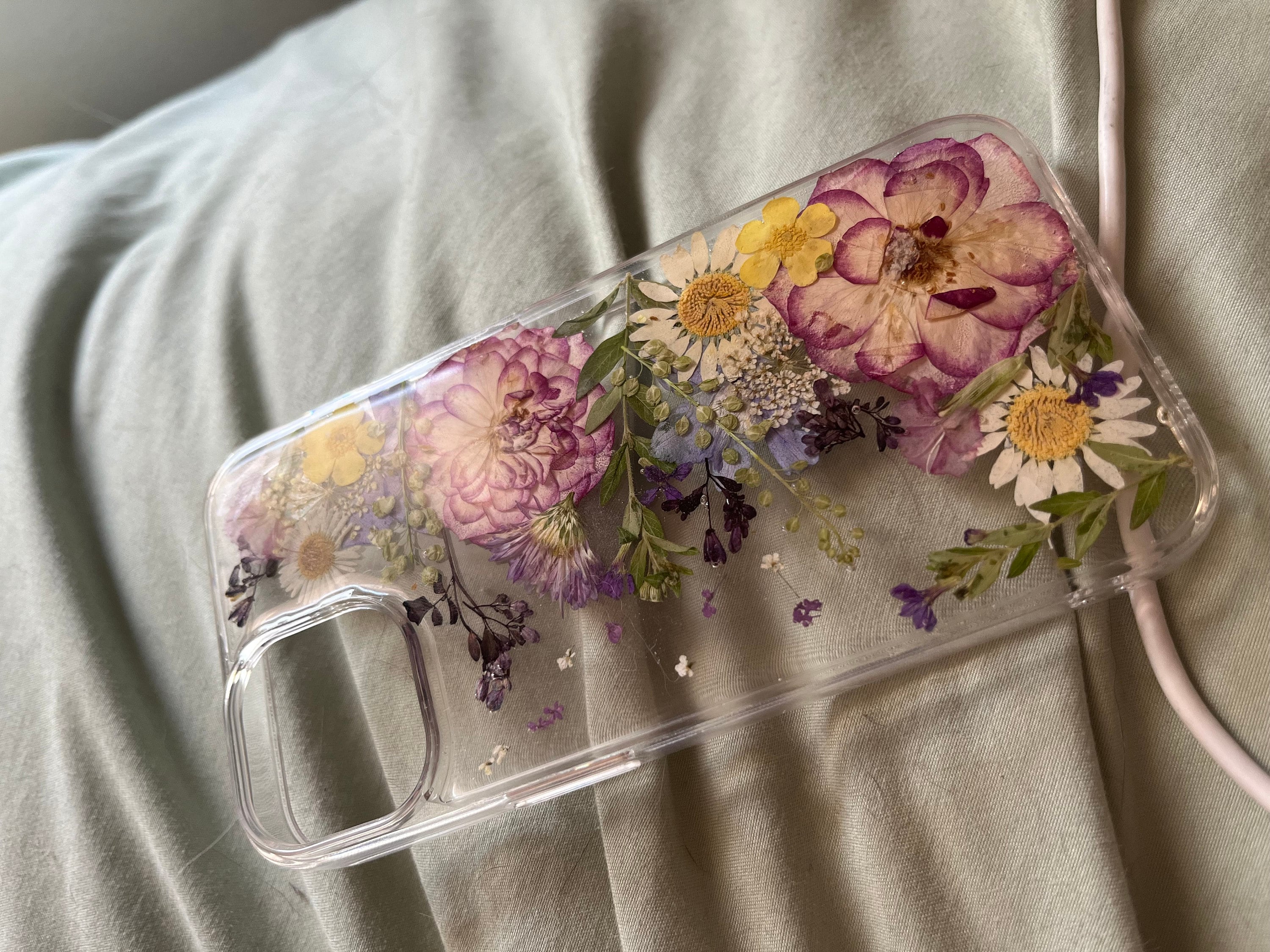 Real Pressed Flower Phone Case for iPhone 15 14 13 12 11 Pro Max X XR SE case, Samsung Galaxy S23 S24 Ultra case, Google Pixel 8 9 Pro case