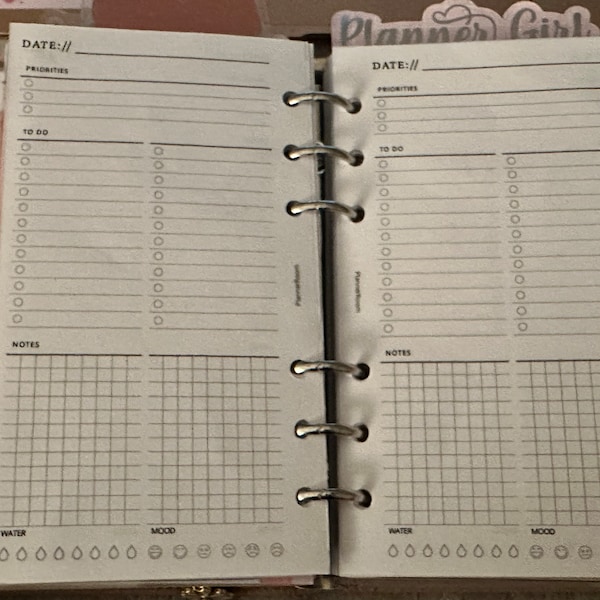Daily Planner Printable Personal Planner Inserts, Daily Planners Half Hour, Daily Agenda ...