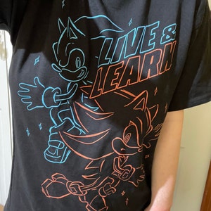 LIVE & LEARN T-shirt, Sonic Vs Shadow, Sonic Adventure 2 Shirt