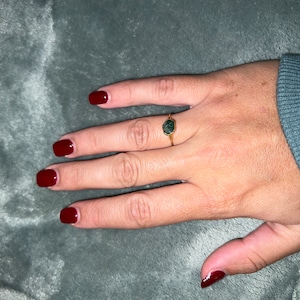 Customer photo from Molly, Raw Emerald Ring in Sterling Silver