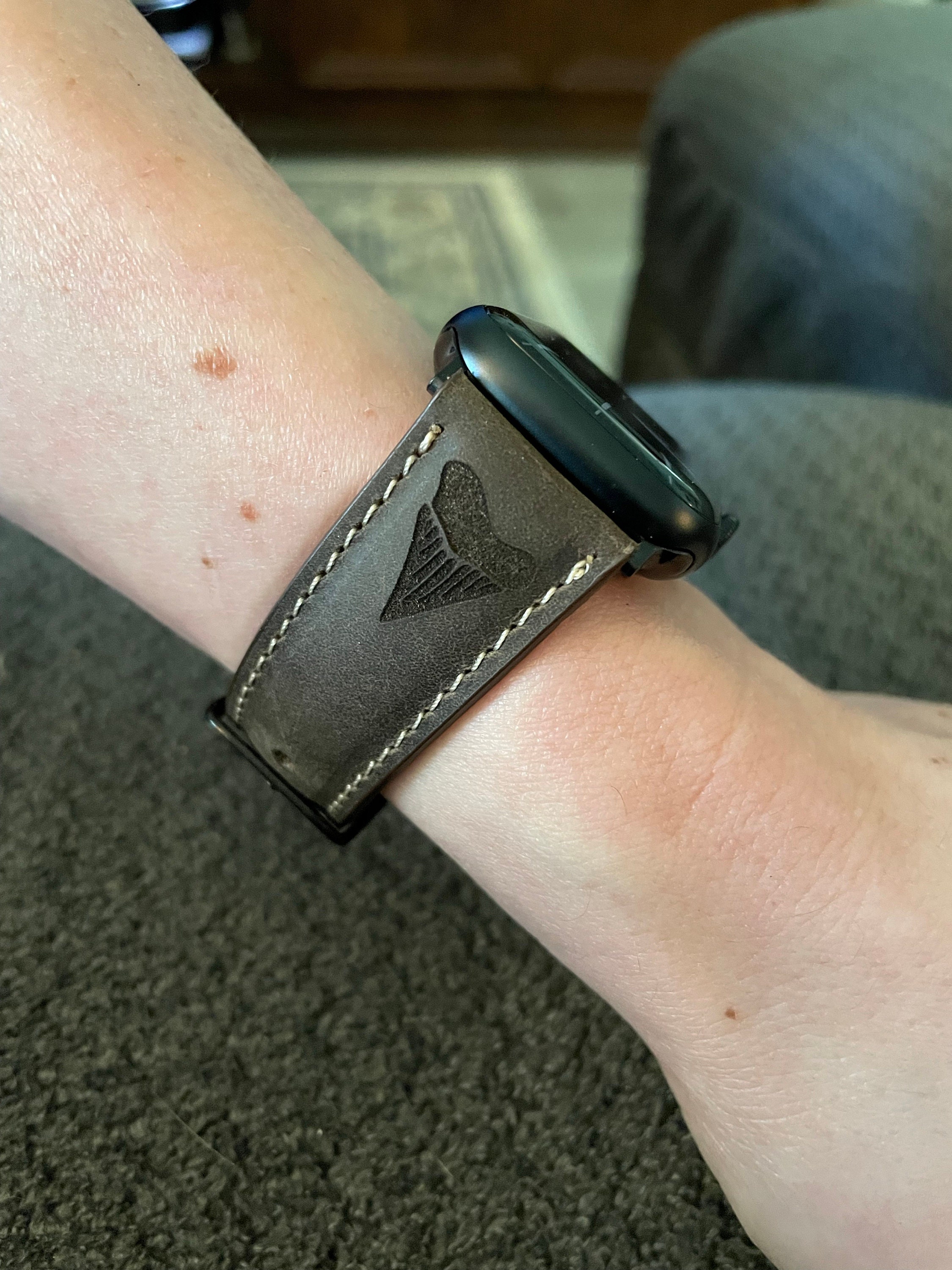 Custom Leather Watch Band, Apple Watch Band 38, 40, 41, 42, 44, 45, 49 mm. Handmade Samsung Galaxy, Pixel, Fossil, Fitbit iWatch Strap