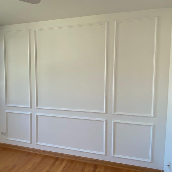 Pre-cut Wall Molding Kit: Ready to Assemble, Primed Wall Paneling - Etsy