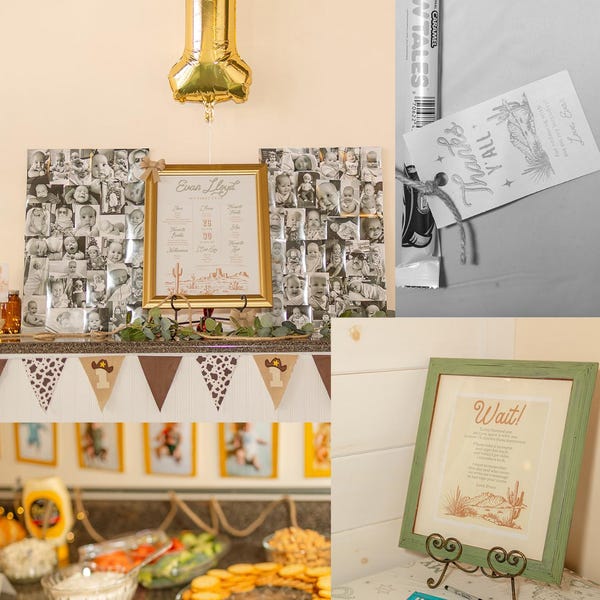 Wild West Diaper Raffle Sign, Southwestern Diaper Raffle Sign, Western ...