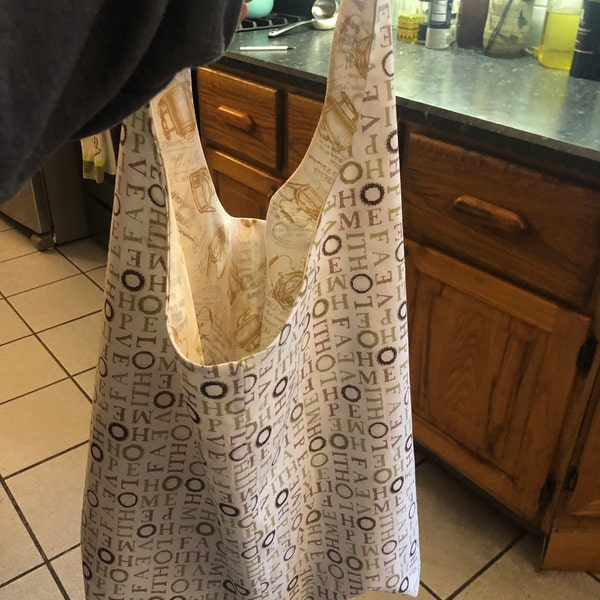 Reversible Floral Tote Bag Pattern PDF File - Instant Download Eco ...