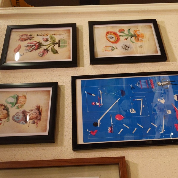 SET of 3 - Super Mario Botanical Illustration 8.5