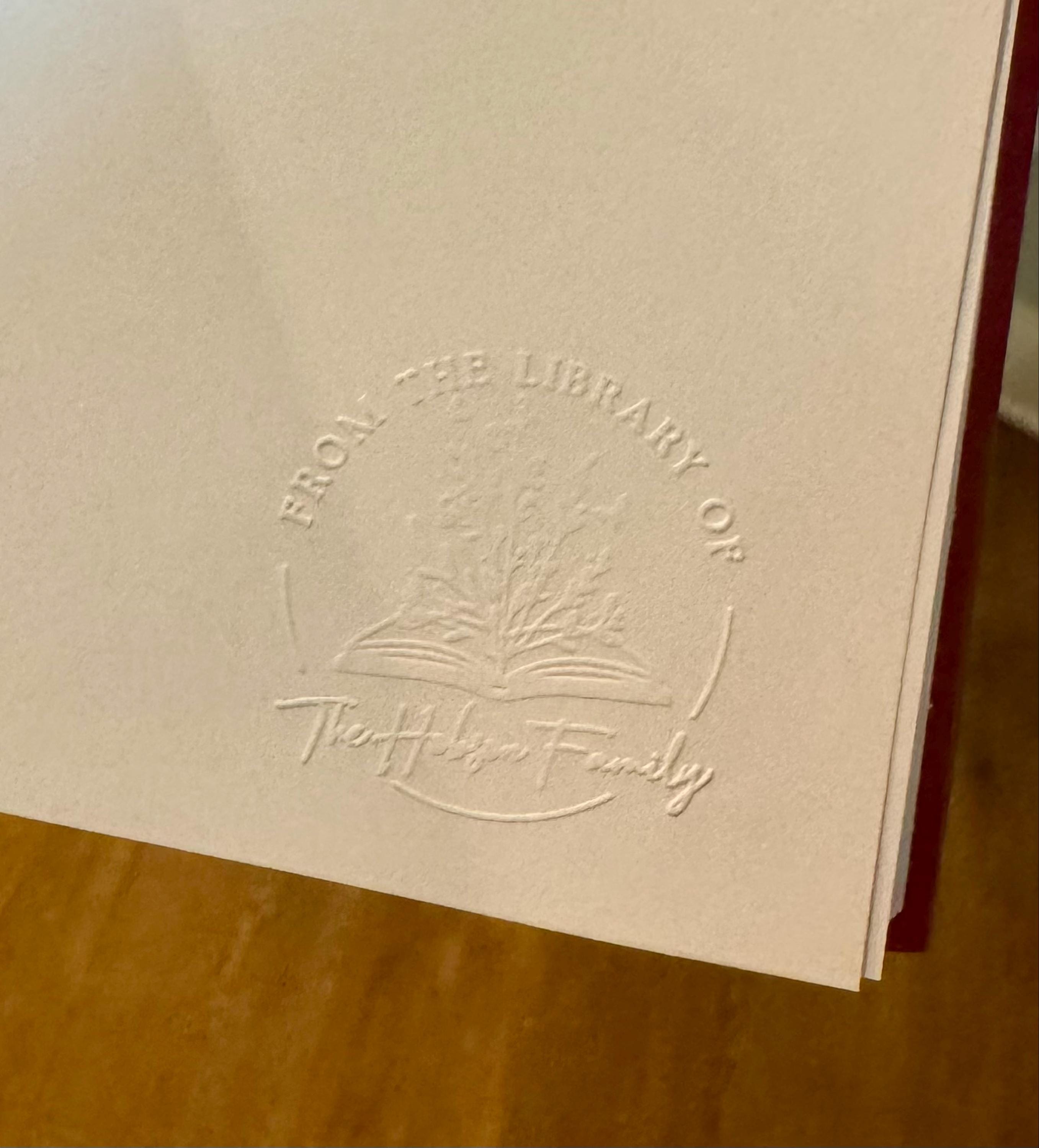 Custom BOOK EMBOSSER STAMP | Personalized Library Stamp | Choose from 5 Designs | Embosser, Wood or Self Inking | Ideal Gift for Book Lovers