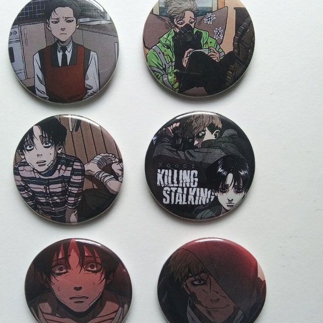 Killing Stalking Yoonbum & Sangwoo Pins / Buttons 44mm 