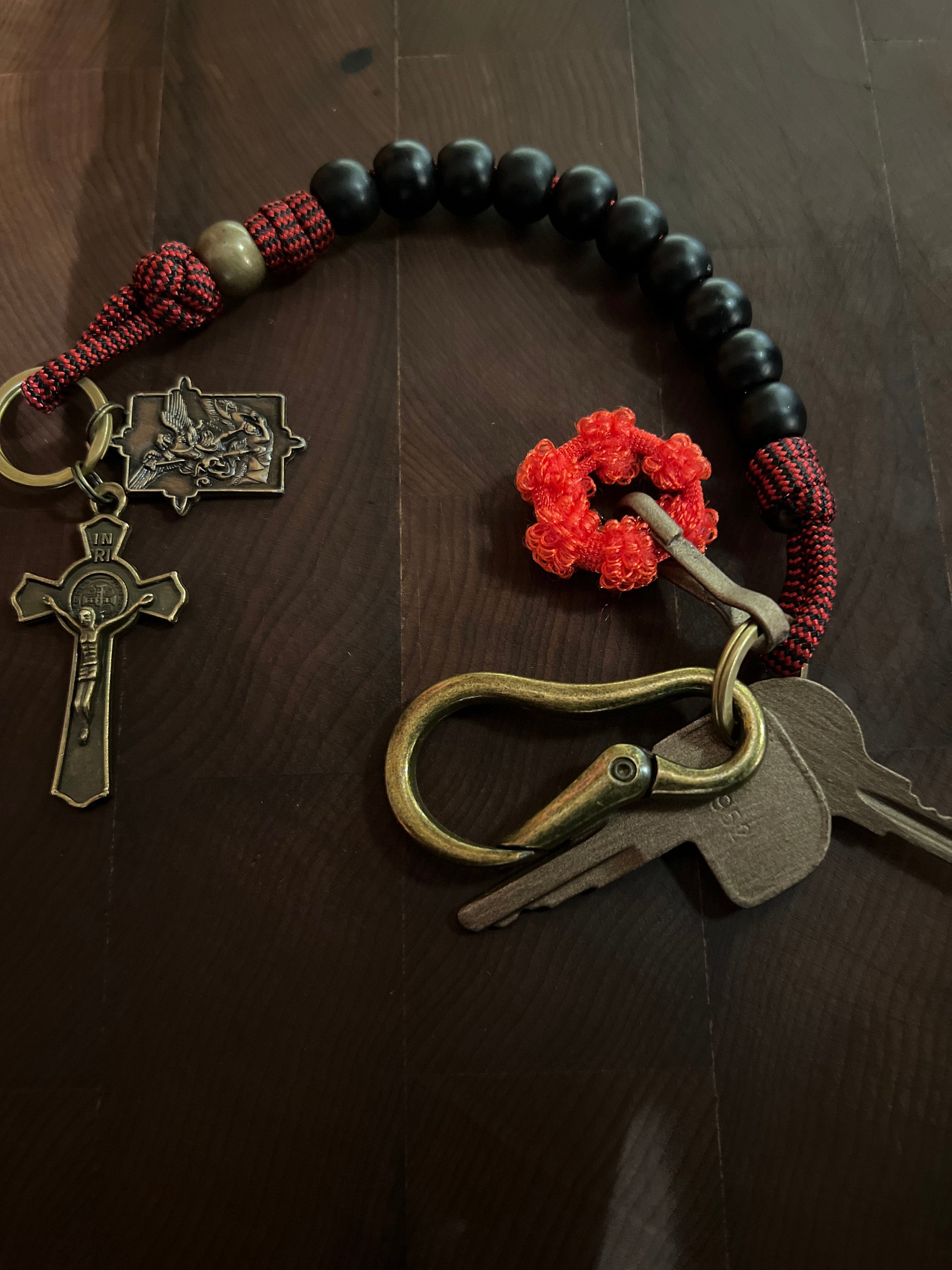 Rugged Rosaries® Saint Michael Pocket Catholic Rosary - Paracord Rosary