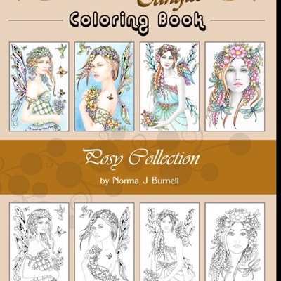 Fairy Tangles Printable Coloring Book Posy Collection by Norma J ...