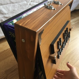Shruti Box En Bois De Teck | 38x25x7 Cm | 440Hz & 432Hz | Instrument Indien | Avec Sac