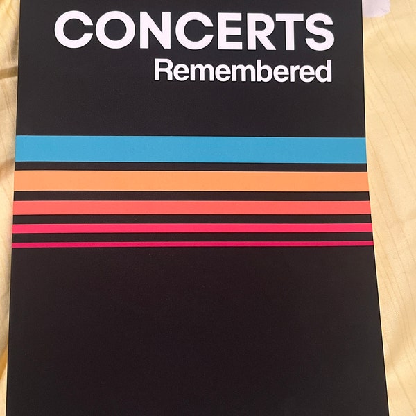 Concert Journal | Track Favorite Concerts | Music Diary and Logbook ...
