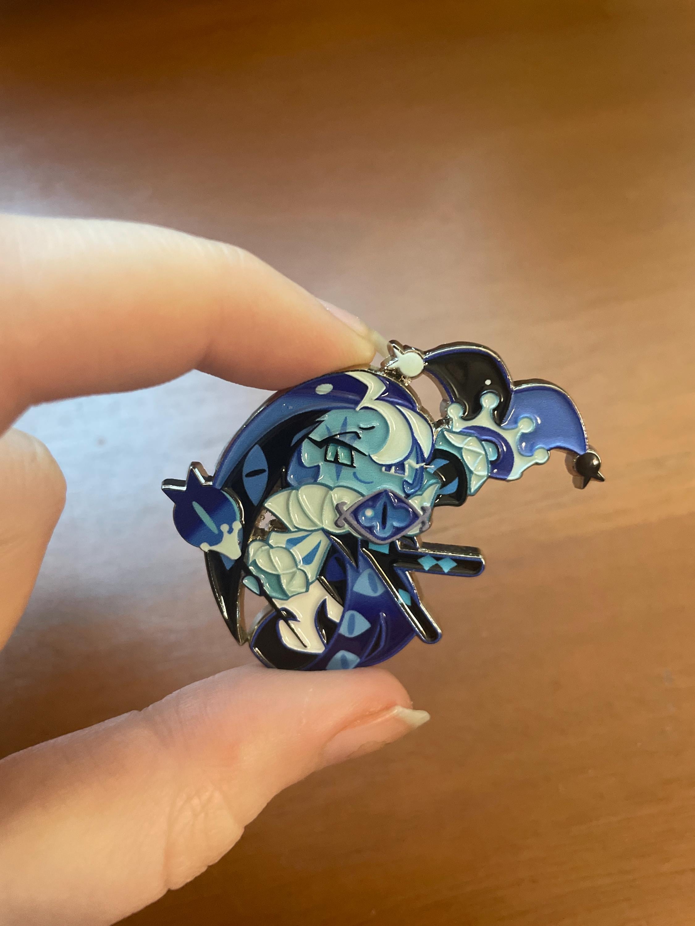Cookie Shadowmilk Inspired Pin, Video Game Cookie Run Kingdom Pin, Fandom Pin Badge