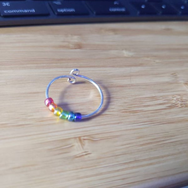 Fidget Ring Set of 3, Adjustable Rings for Women, 5 Beads - Etsy