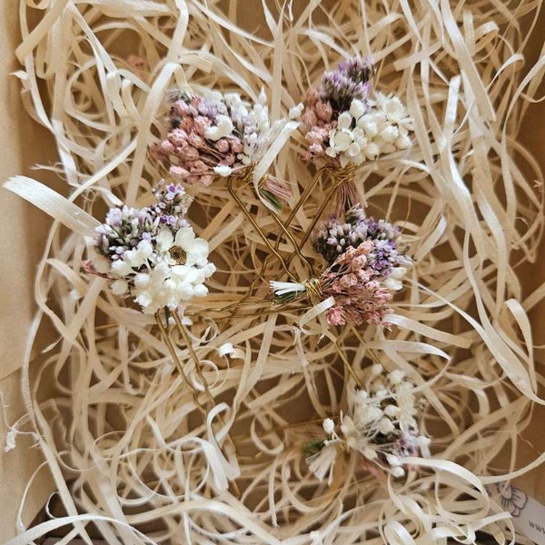 Peaches & Pink Juda Haarnadeln Mit Blumenmuster – 18 Stück, Rosa, Handgefertigt, Ca. 8,9 Cm