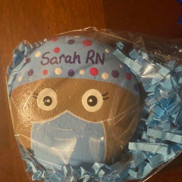 Custom Set of Healthcare Hero Painted Rocks - Etsy