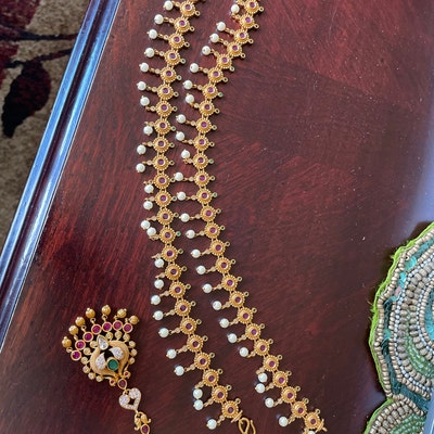 Lakshmi Maang Tikka South Indian Jewelry Temple Jewelry - Etsy