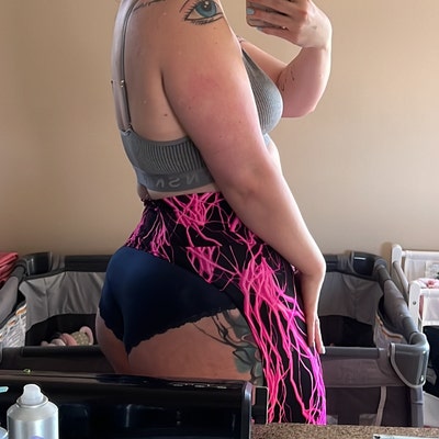 Bell Bottom Flare Chaps in Pink Lightning UV GLOW shorts Not - Etsy