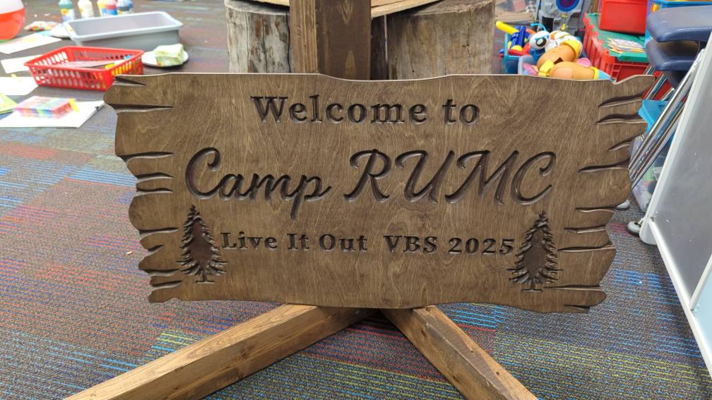 Personalized Wooden Camping Outdoor Signs, Custom Carved Sign, Wooden Camping Decor, Cabin Decor, Campsite Lot Number Sign, Welcome to Camp