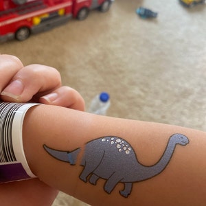 56pcs Fake Childrens Dino Tattoos Colourful Temporary Dinosaur Tattoo for Boys Kids Dinosaur Birthday Party Supplies Favors HOWAF Glitter Tattoos Dinosaur Temporary Tattoos for Kids