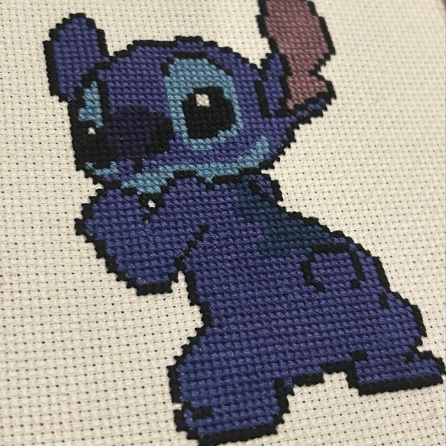 リロ・アンド・スティッチのクロスステッチパターン：初心者向け簡単