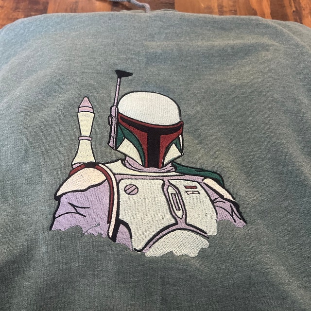スターウォーズ ボバ・フェットの機械刺繍デザイン。複数の