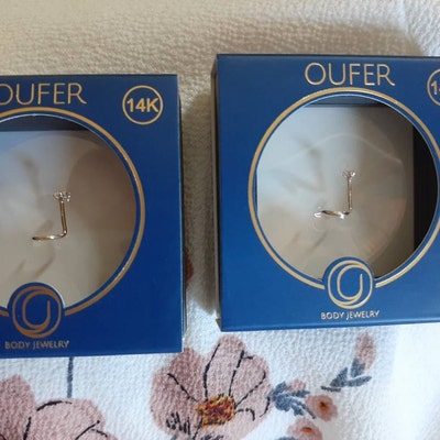 Oufer G23 Titane Tige courbée Barbell Rook Daith Hélix Piercing Bijoux Boucle d'oreille 16G Opale Filetage interne 8mm Vertical Labret Lèvre inférieure Orbitale Conque Anneau Tragus Sourcil Tige