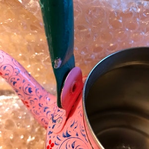 Hand Painted Tea Kettle : Pink City, Festive Gift, Gift for Her