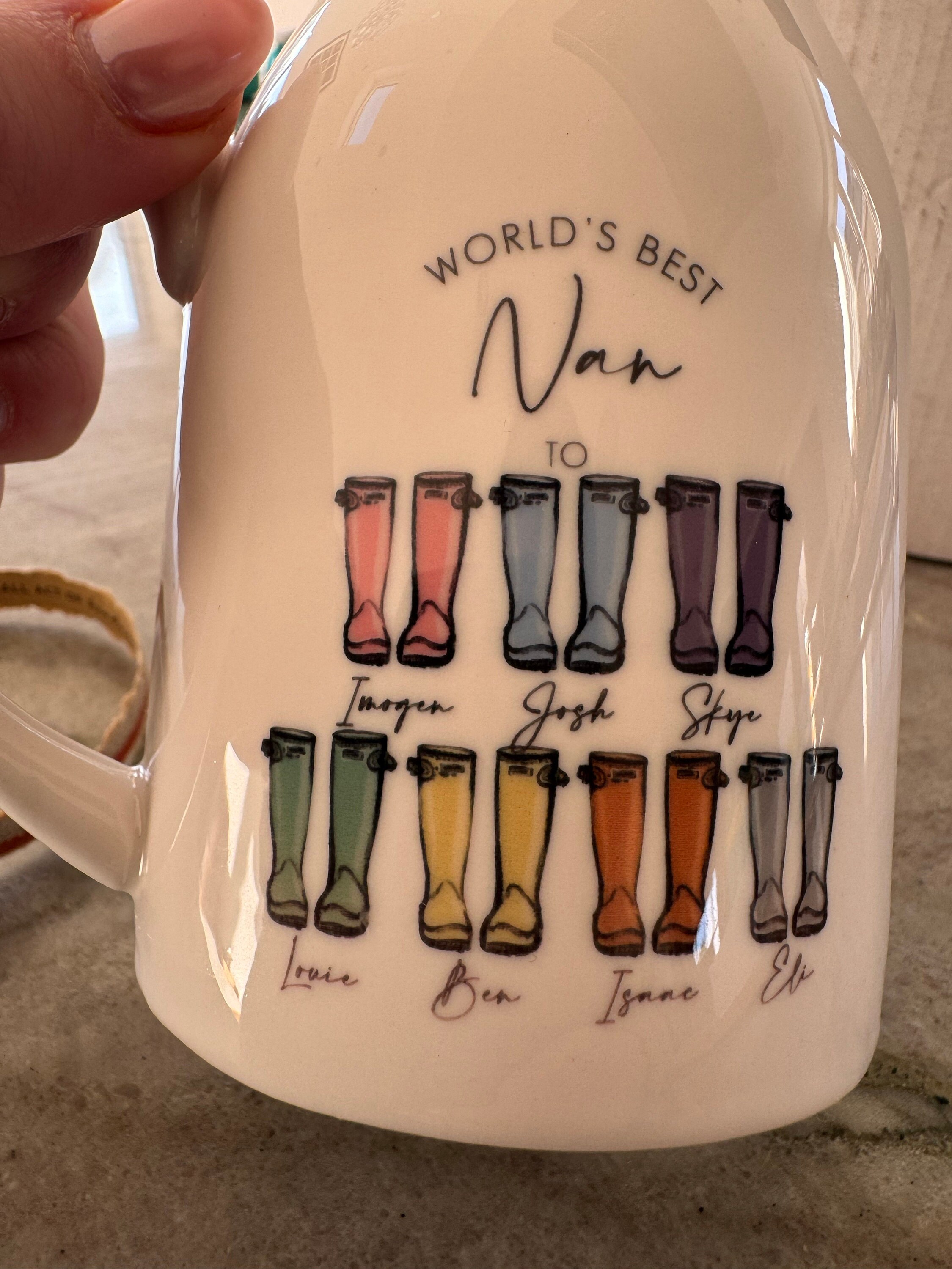 Personalisierter Muttertagskrug - Muttertagsvase - Muttertagsgeschenk - Oma-Geschenke - Mama-Geschenk - Geschenke für Mama - Gartengeschenke - Blumenvase
