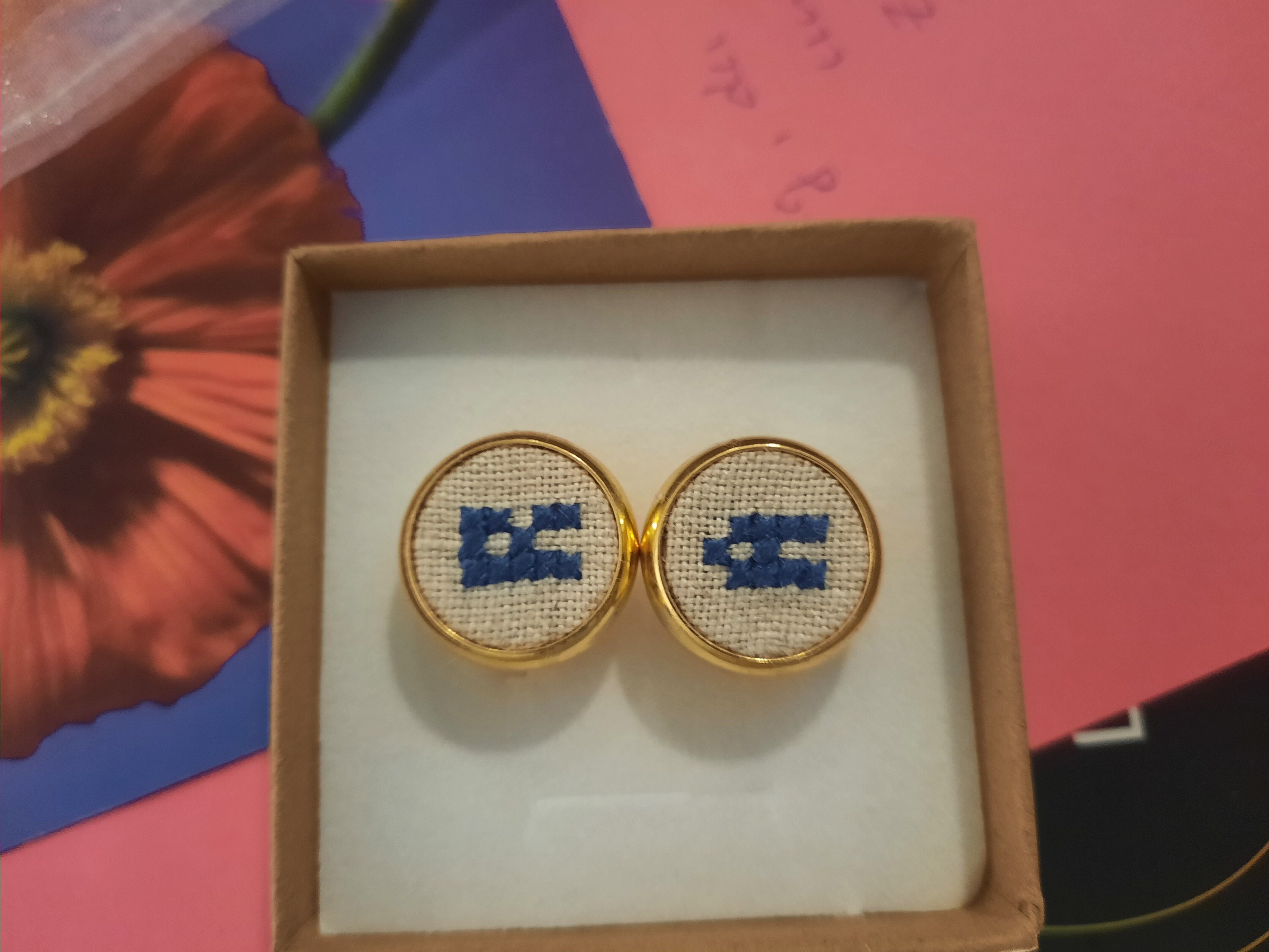 Personalized cufflinks, Initials cufflinks for groomsmen, Custom wedding cuff links - golden toned