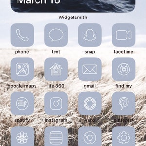 Biểu tượng ứng dụng màu xanh Boho cho iPhone: \