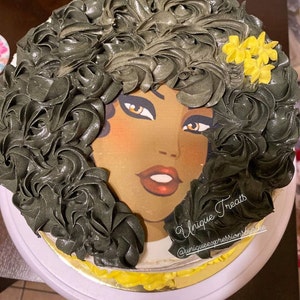 PRE CUT Fashion Girl Head Shot Curly Hair EDIBLE Cake Image - Etsy New Zealand PRE CUT Fashion Girl Head Shot Curly Hair EDIBLE Cake Image - Etsy New Zealand