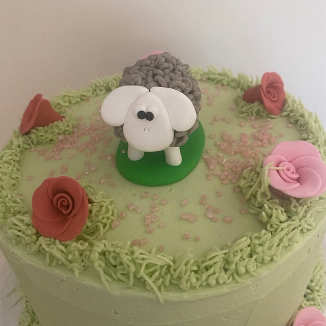 Pastor Sheep Cake Sheep Cake Topper, Sheep Gift, Polymer Clay