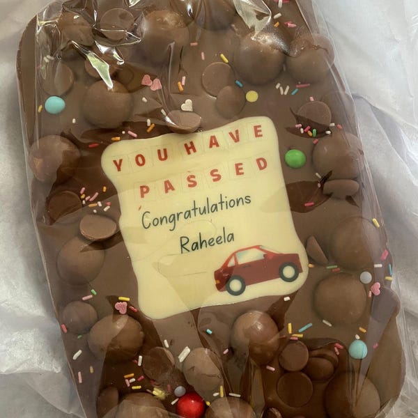 Driving Test Passed Gift for Him Passing Driving Test Chocolate Gift ...
