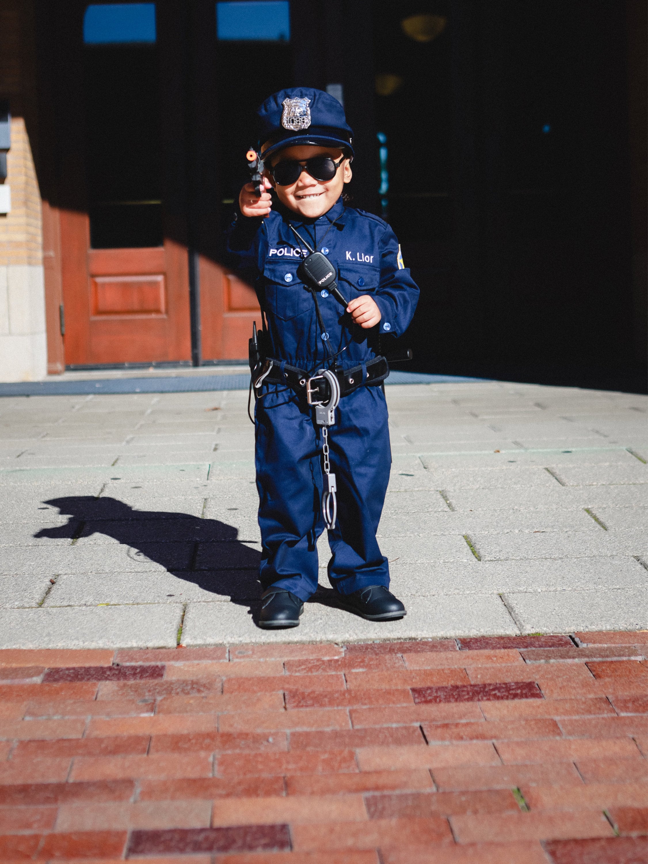 Kid&#39;s Police Costume | Embroidery PERSONALIZED Costume | Authentic | FREE hat | Perfect Kid&#39;s Birthday gift | Best Kid&#39;s Christmas Present!