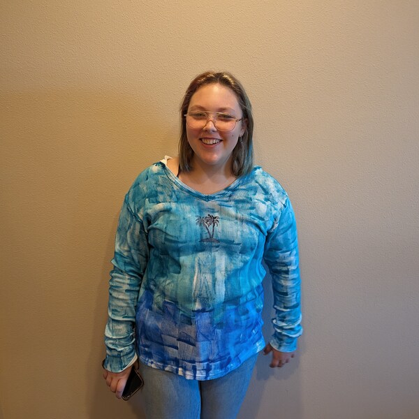 Hand Painted Kimono Asymmetric Kimono Jacket Rayon Ruana Hawaii Kauai ...