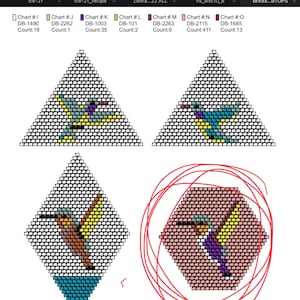 Double Brick Stitch Fringe Earring Graph Paper Template for Delica and ...