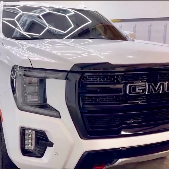 SlickMod Revestimiento De Vinilo Opaco Chrome Delete Para Moldura De Luz Antiniebla Cadillac Xt6 2020 2023 Negro Brillante