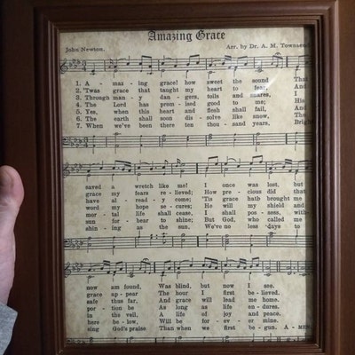 Amazing Grace Print, Printable Vintage Sheet Music, Instant Download ...